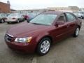 2007 Dark Cherry Red Hyundai Sonata GLS  photo #2