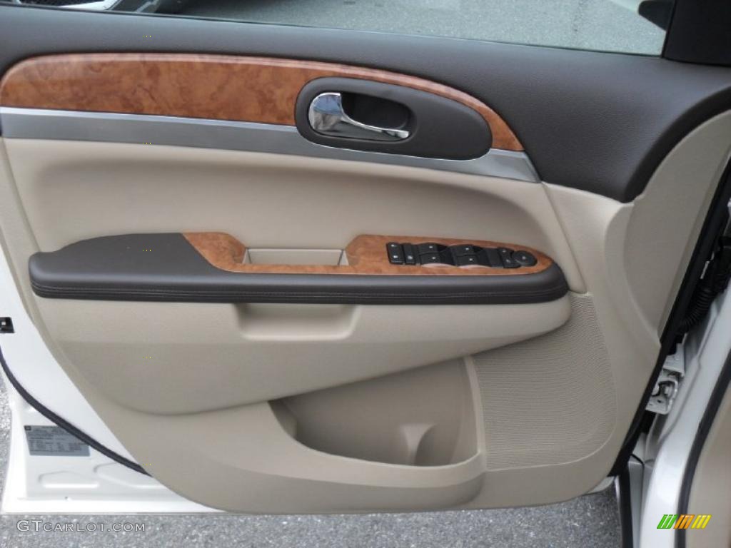 2010 Buick Enclave CX Cashmere/Cocoa Door Panel Photo #40774527