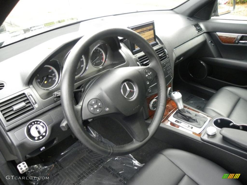 Black Interior 2009 Mercedes-Benz C 300 Sport Photo #40774931