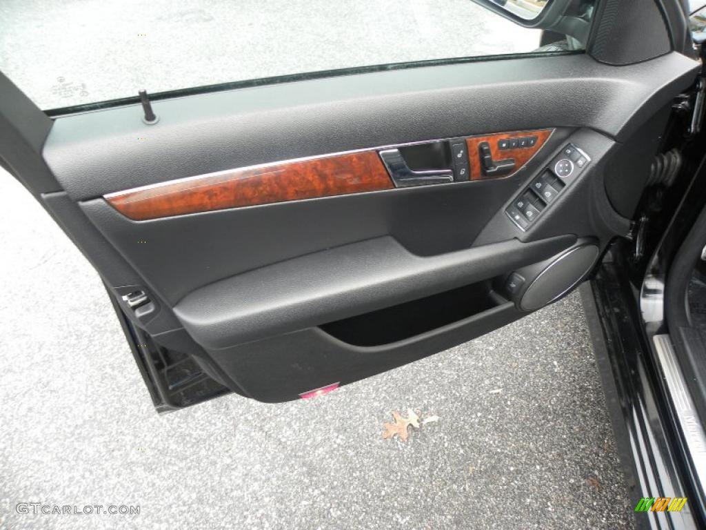 2009 Mercedes-Benz C 300 Sport Black Door Panel Photo #40774975