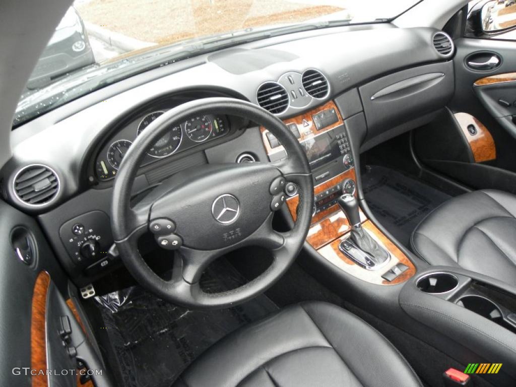 Black Interior 2008 Mercedes-Benz CLK 350 Cabriolet Photo #40775283