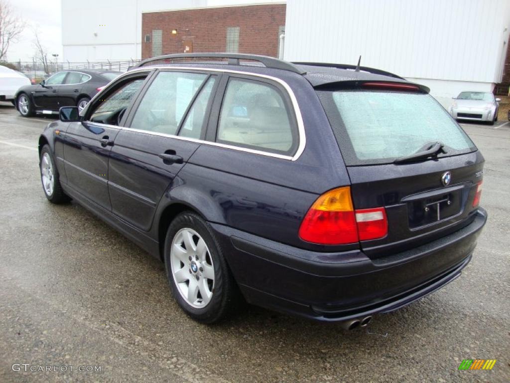 2002 3 Series 325xi Wagon - Orient Blue Metallic / Beige photo #10
