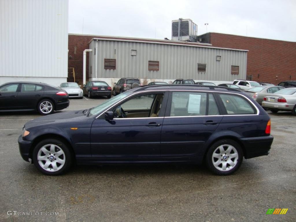 2002 3 Series 325xi Wagon - Orient Blue Metallic / Beige photo #11