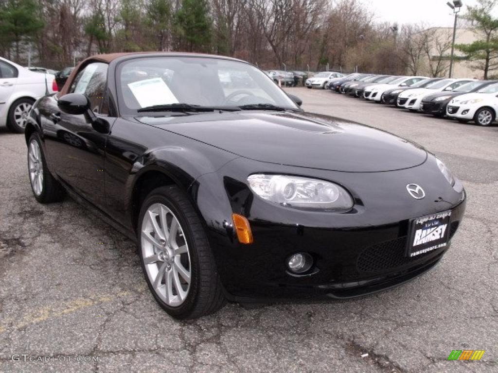 Brilliant Black 2008 Mazda MX-5 Miata Grand Touring Roadster Exterior Photo #40779223
