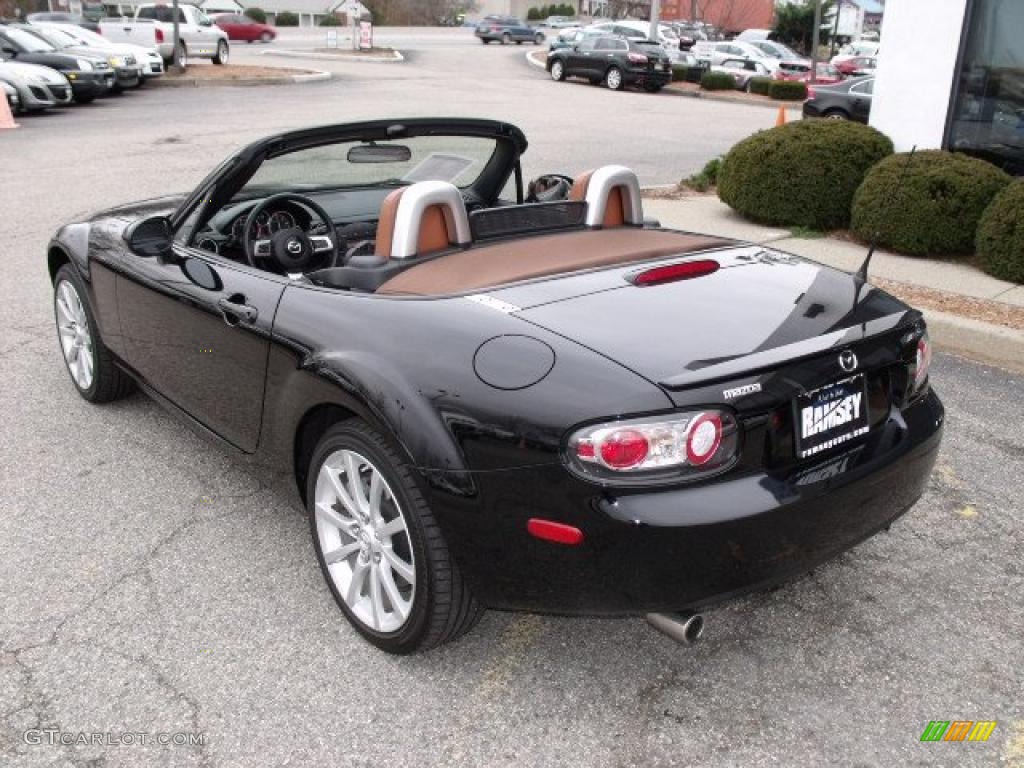 Brilliant Black 2008 Mazda MX-5 Miata Grand Touring Roadster Exterior Photo #40779301