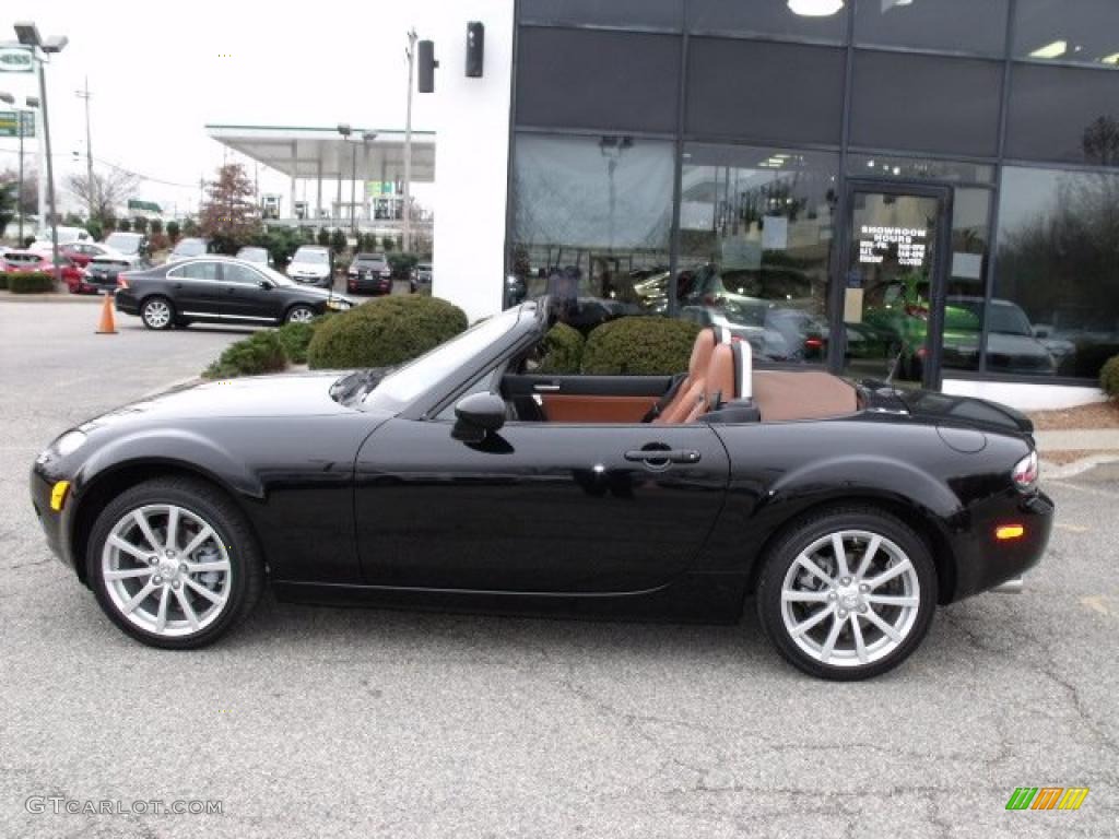 2008 MX-5 Miata Grand Touring Roadster - Brilliant Black / Tan photo #15