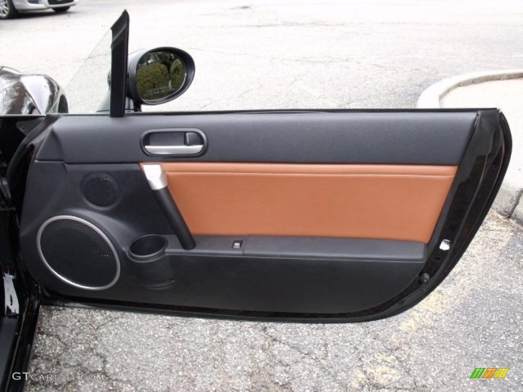 2008 Mazda MX-5 Miata Grand Touring Roadster Tan Door Panel Photo #40779471