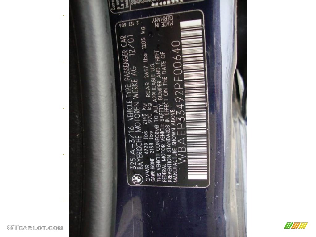 2002 3 Series 325xi Wagon - Orient Blue Metallic / Beige photo #52