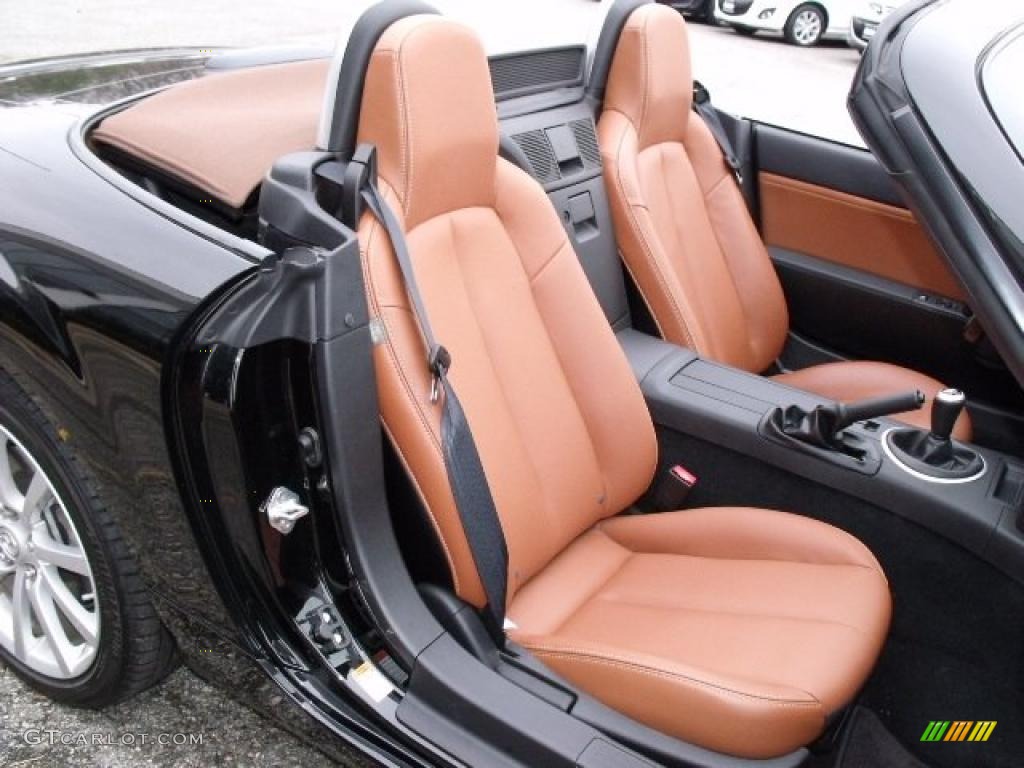 Tan Interior 2008 Mazda MX-5 Miata Grand Touring Roadster Photo #40779499