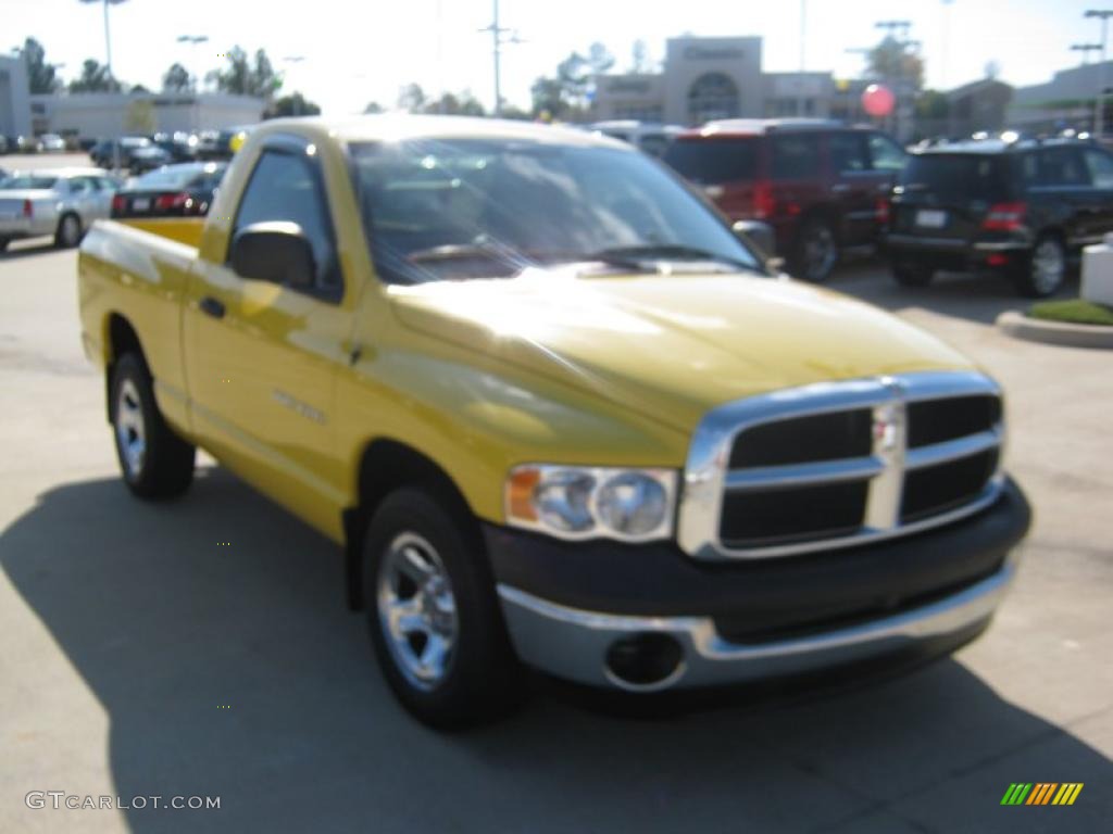 2004 Ram 1500 ST Regular Cab - Solar Yellow / Dark Slate Gray photo #7