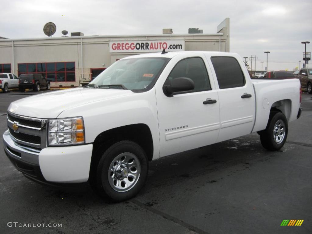 2011 Silverado 1500 LS Crew Cab - Summit White / Dark Titanium photo #1