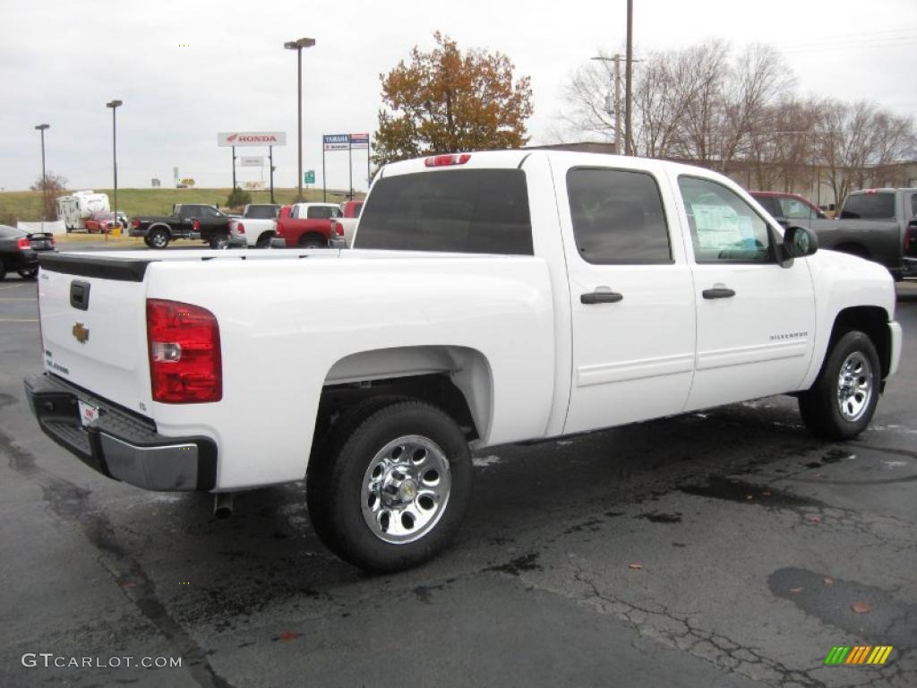 Summit White 2011 Chevrolet Silverado 1500 LS Crew Cab Exterior Photo #40781911