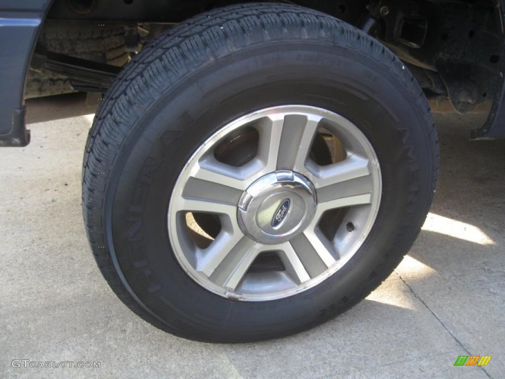 2005 F150 XLT SuperCab 4x4 - Medium Wedgewood Blue Metallic / Medium Flint Grey photo #7