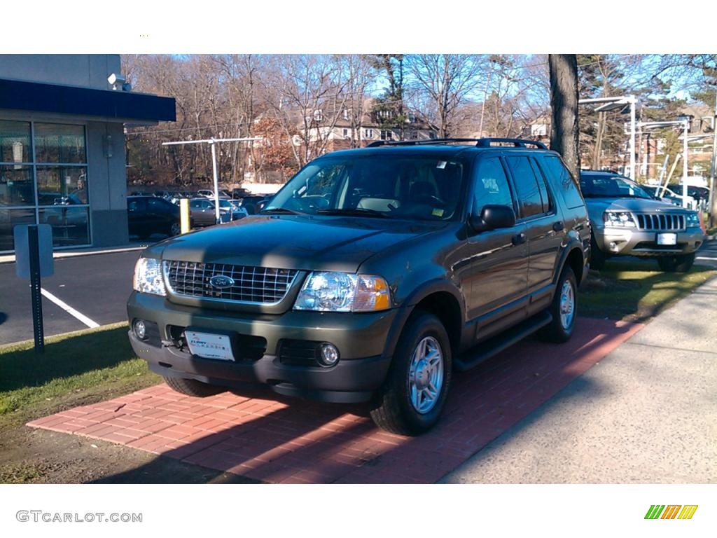 2003 Explorer XLT 4x4 - Estate Green Metallic / Medium Parchment Beige photo #2