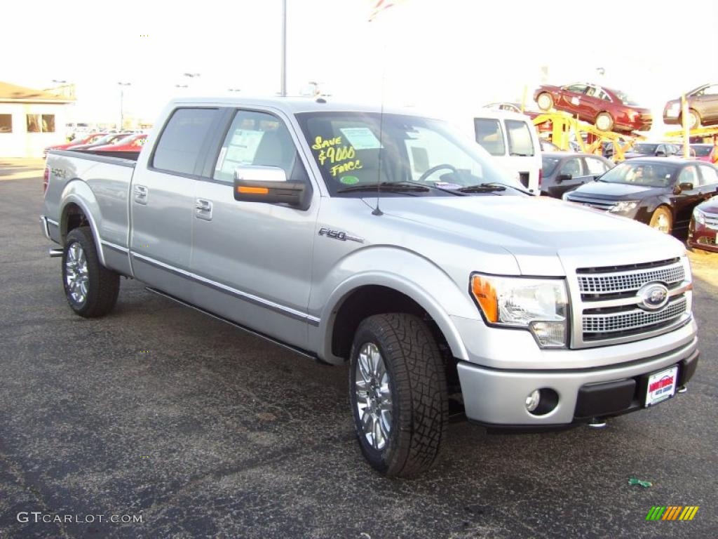 2010 F150 Platinum SuperCrew 4x4 - Ingot Silver Metallic / Medium Stone Leather/Sienna Brown photo #6