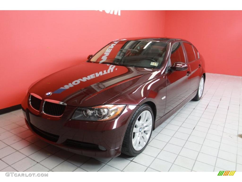 2007 3 Series 328i Sedan - Barrique Red Metallic / Beige photo #20