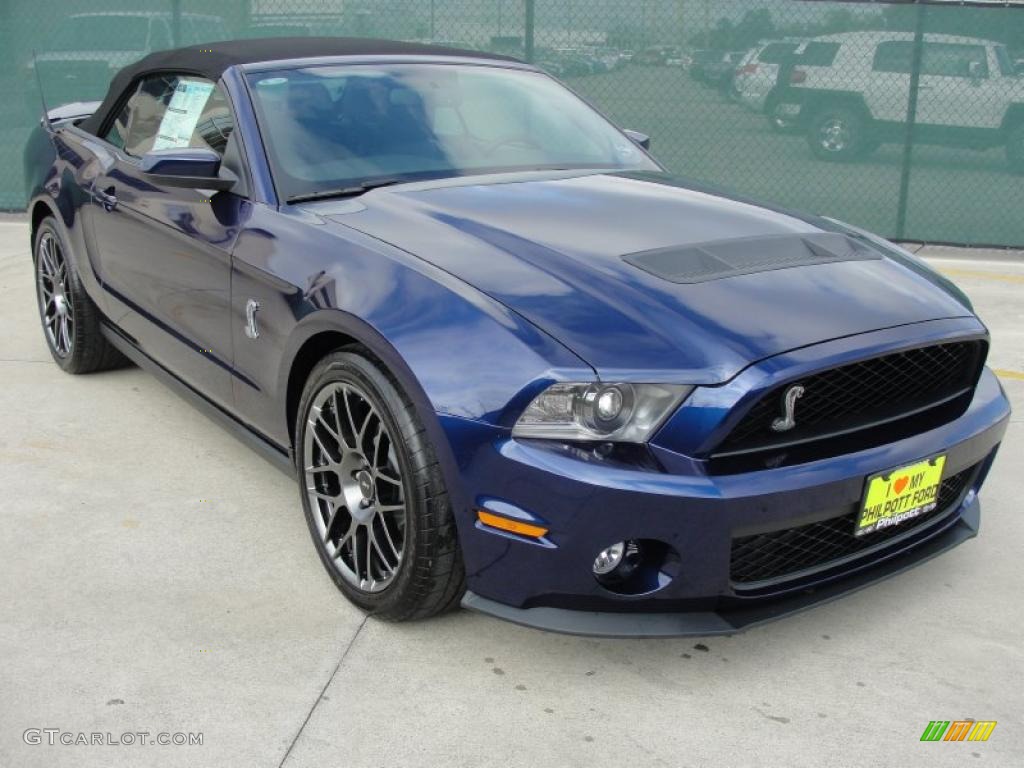 2011 Mustang Shelby GT500 SVT Performance Package Convertible - Kona Blue Metallic / Charcoal Black/Black photo #1