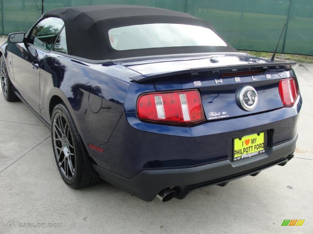 2011 Mustang Shelby GT500 SVT Performance Package Convertible - Kona Blue Metallic / Charcoal Black/Black photo #5