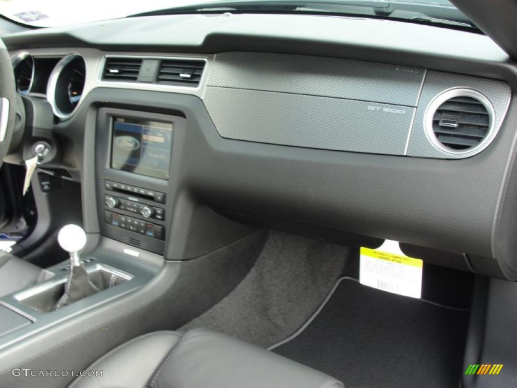 2011 Ford Mustang Shelby GT500 SVT Performance Package Convertible Charcoal Black/Black Dashboard Photo #40789347
