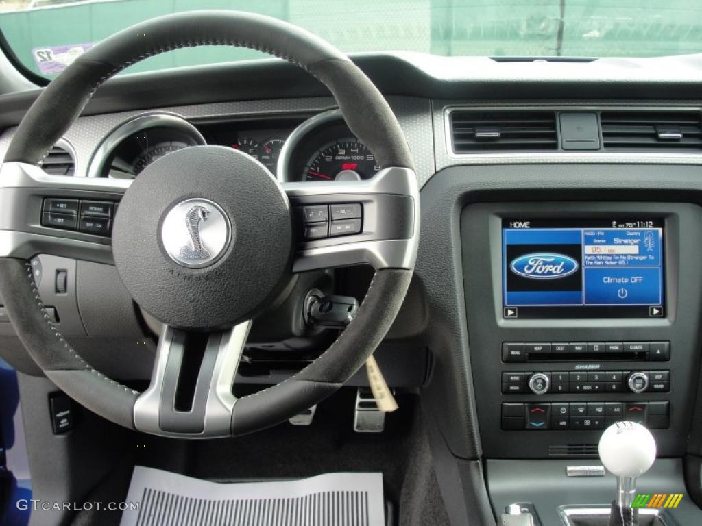 2011 Ford Mustang Shelby GT500 SVT Performance Package Convertible Charcoal Black/Black Dashboard Photo #40789463