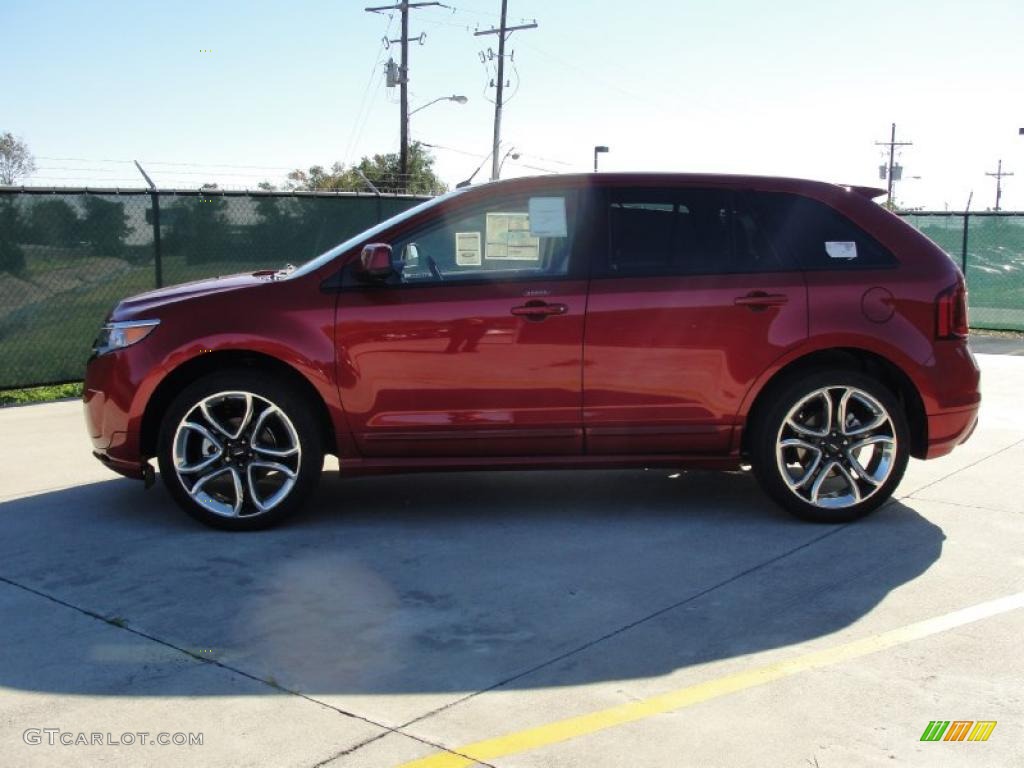 2011 Edge Sport - Red Candy Metallic / Charcoal Black/Silver Smoke Metallic photo #6