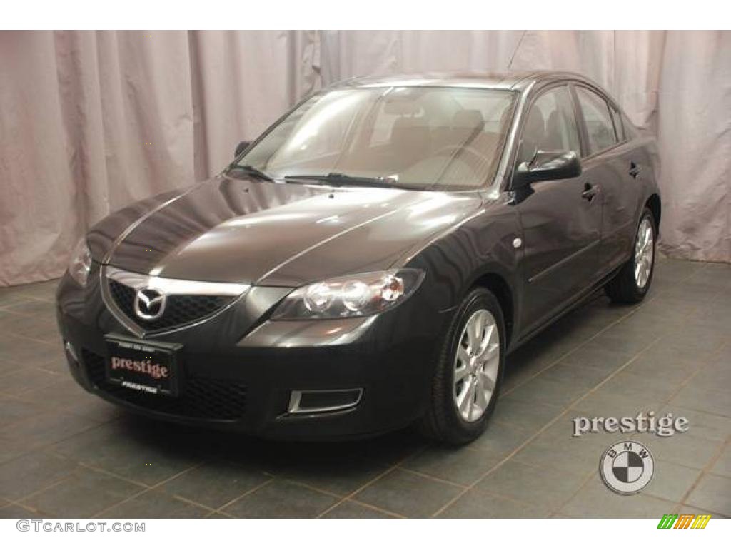 2008 MAZDA3 i Touring Sedan - Black Mica / Black photo #1