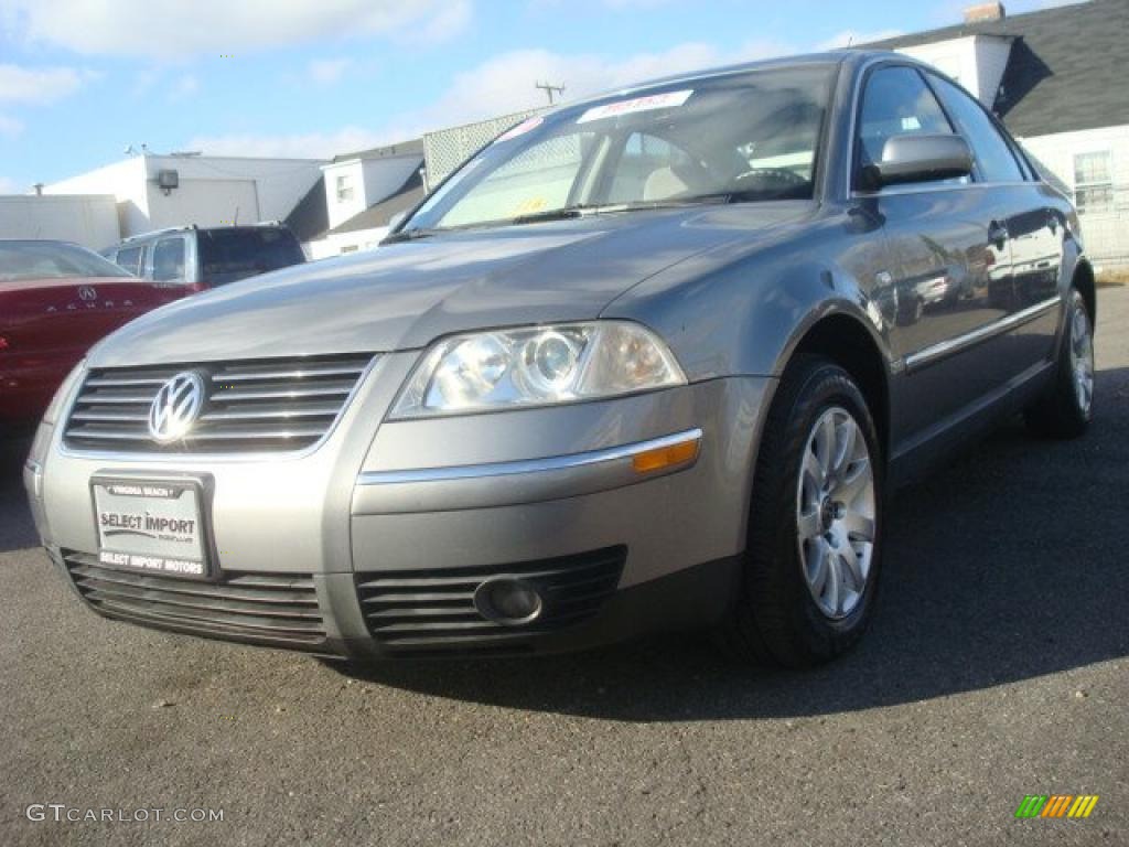 2002 Passat GLS V6 Sedan - Silverstone Grey Metallic / Grey photo #1