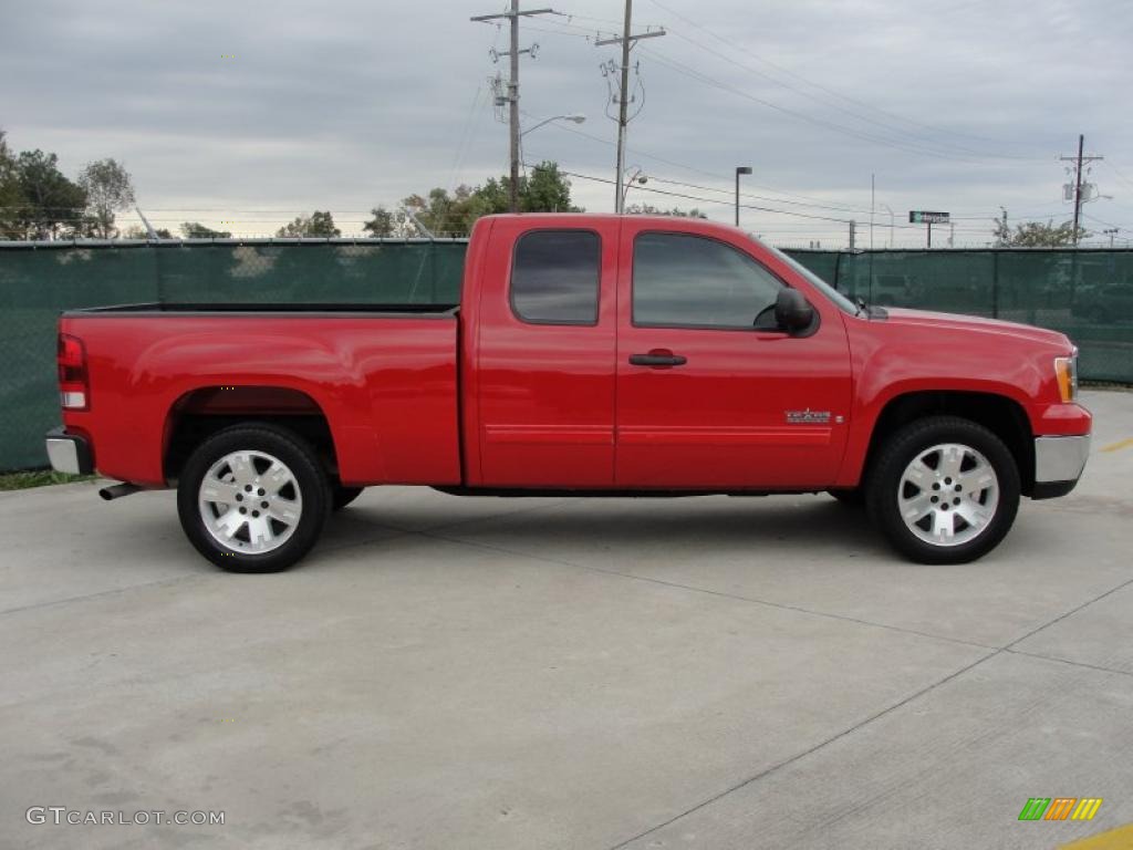 Fire Red 2007 GMC Sierra 1500 SLE Extended Cab Exterior Photo #40795767