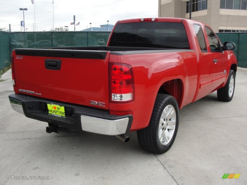 Fire Red 2007 GMC Sierra 1500 SLE Extended Cab Exterior Photo #40795783