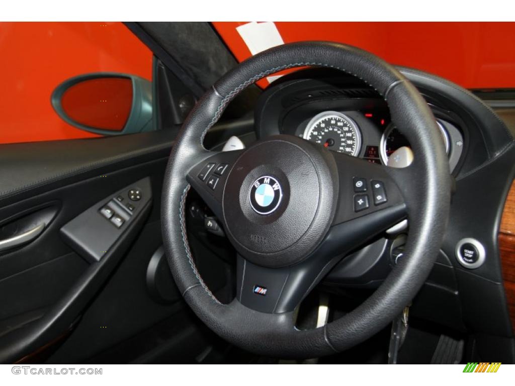 2006 BMW M6 Coupe Black Steering Wheel Photo #40797195
