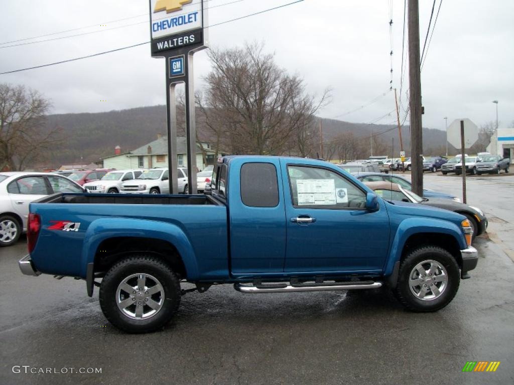 2011 Colorado LT Extended Cab 4x4 - Aqua Blue Metallic / Ebony photo #1