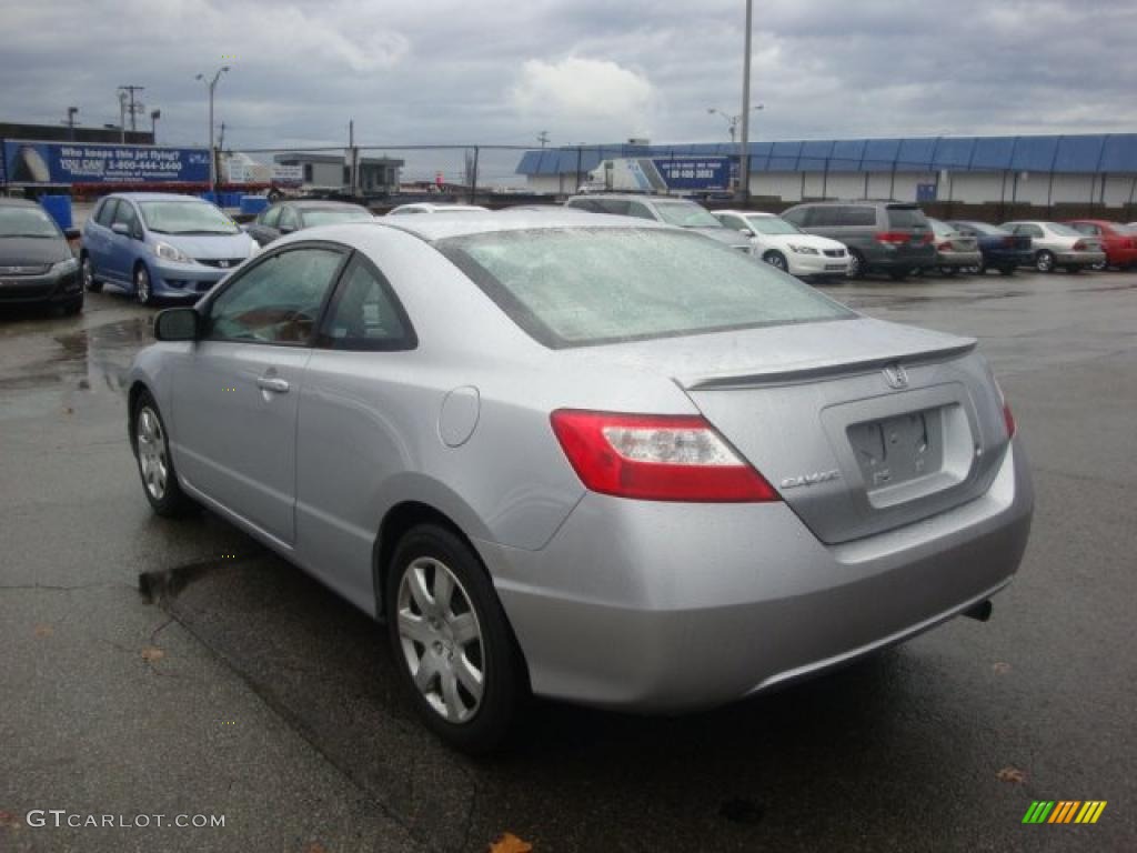 2008 Civic LX Coupe - Alabaster Silver Metallic / Gray photo #2