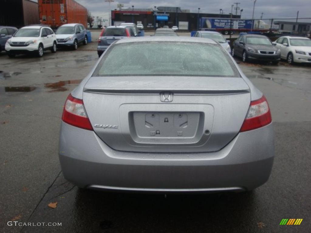 2008 Civic LX Coupe - Alabaster Silver Metallic / Gray photo #3