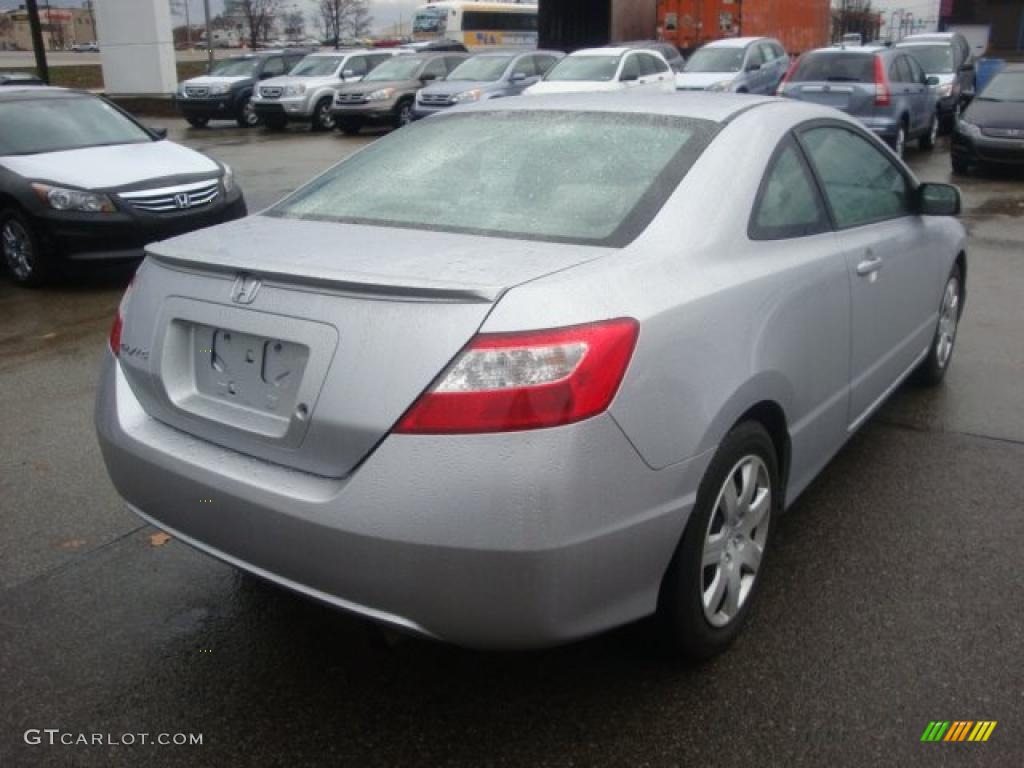 2008 Civic LX Coupe - Alabaster Silver Metallic / Gray photo #4