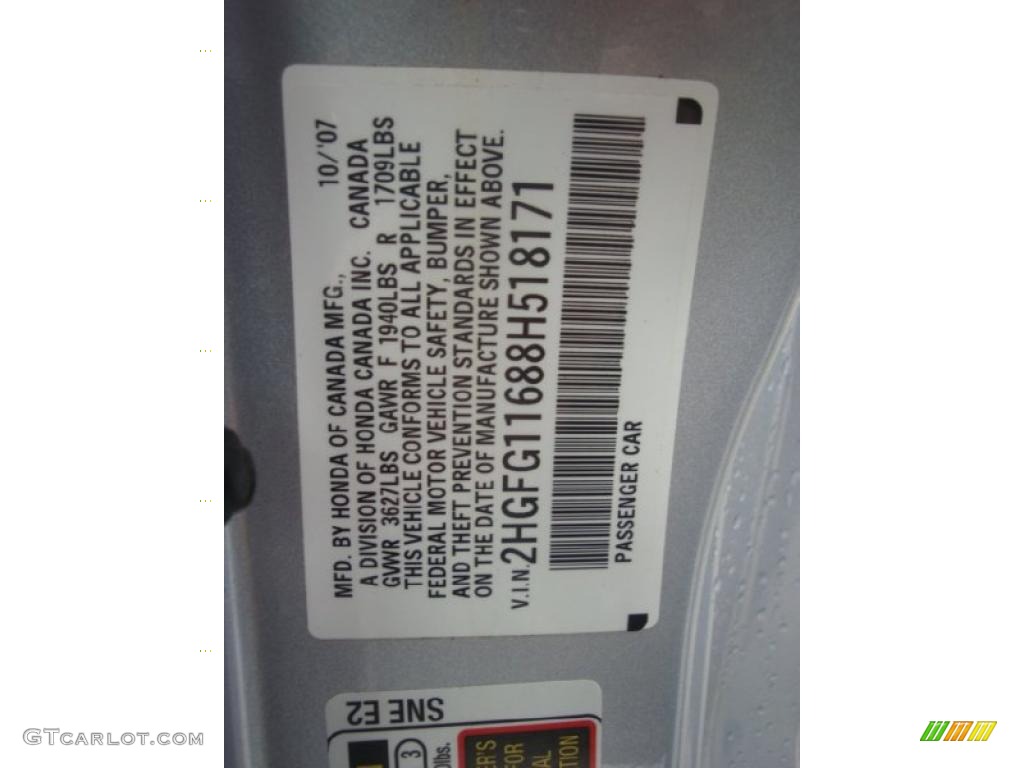 2008 Civic LX Coupe - Alabaster Silver Metallic / Gray photo #14