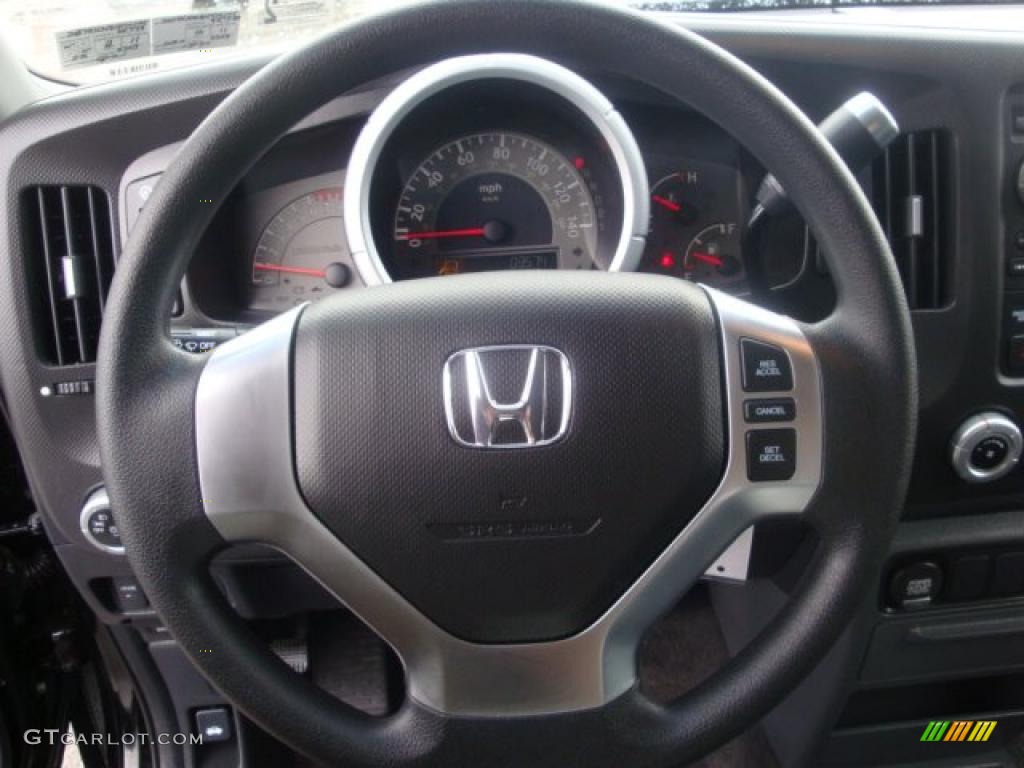 2008 Honda Ridgeline RT Gray Steering Wheel Photo #40801327