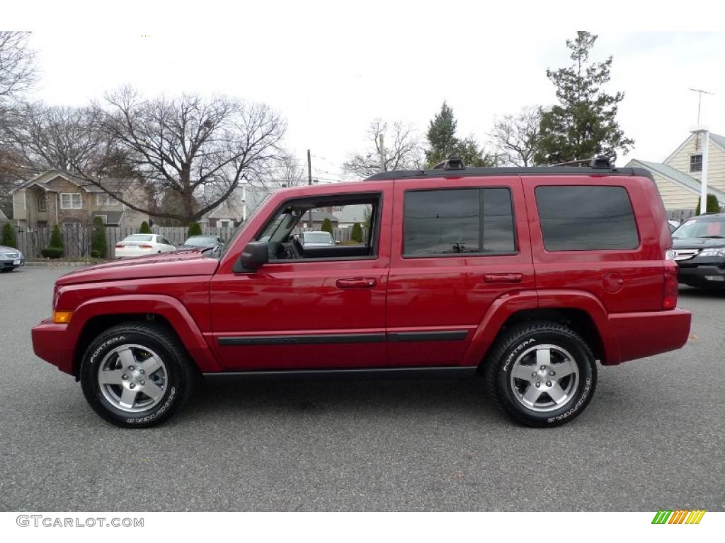 Inferno Red Crystal Pearl 2009 Jeep Commander Sport 4x4 Exterior Photo #40801519