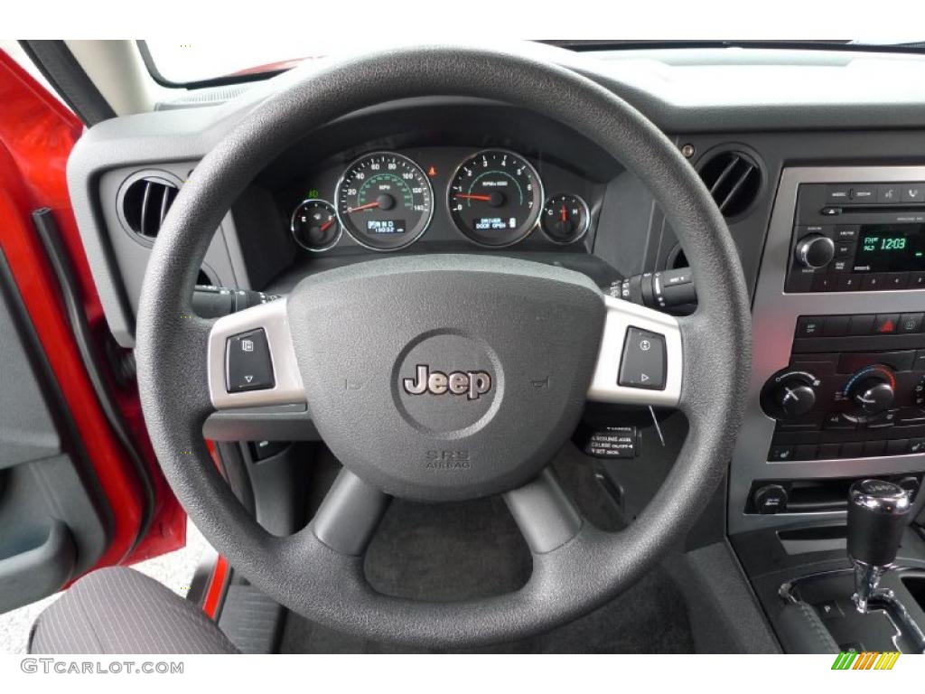 2009 Jeep Commander Sport 4x4 Dark Slate Gray Steering Wheel Photo #40802187
