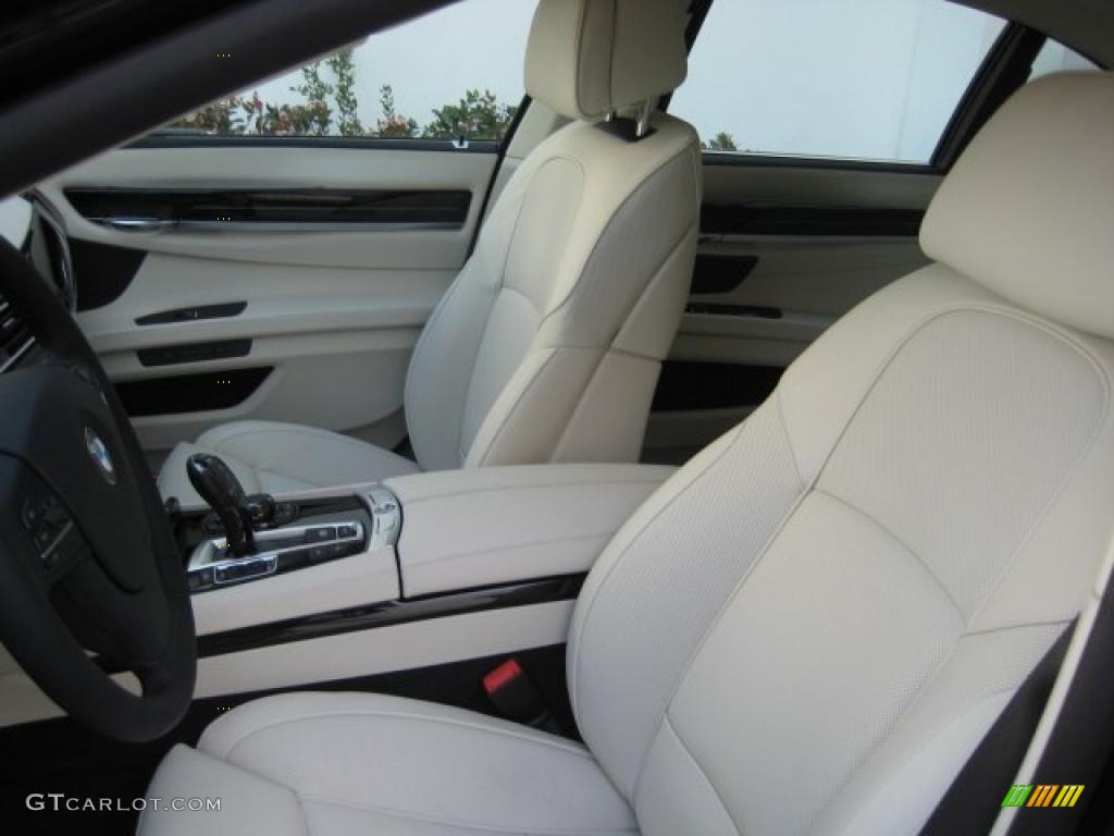 Oyster/Black Interior 2011 BMW 7 Series 750i Sedan Photo #40803339