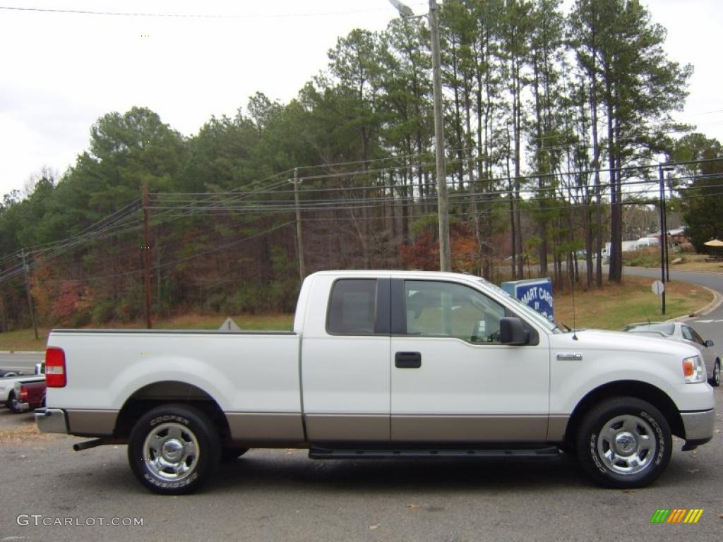 2006 F150 XLT SuperCab - Oxford White / Tan photo #4