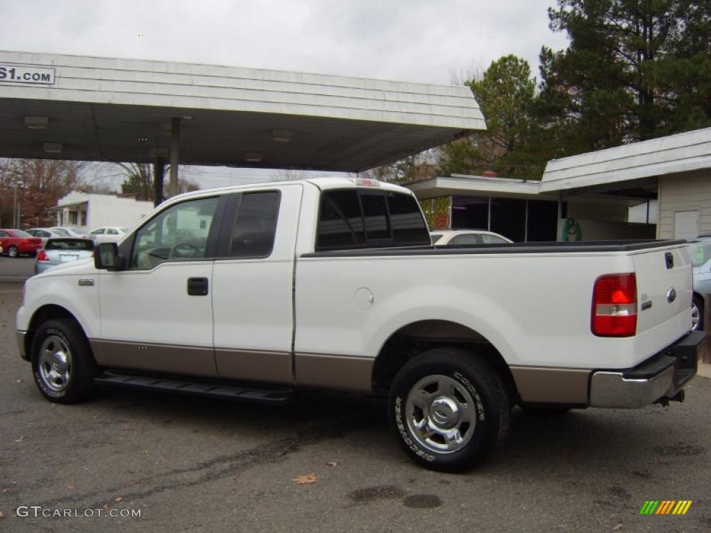 2006 F150 XLT SuperCab - Oxford White / Tan photo #7