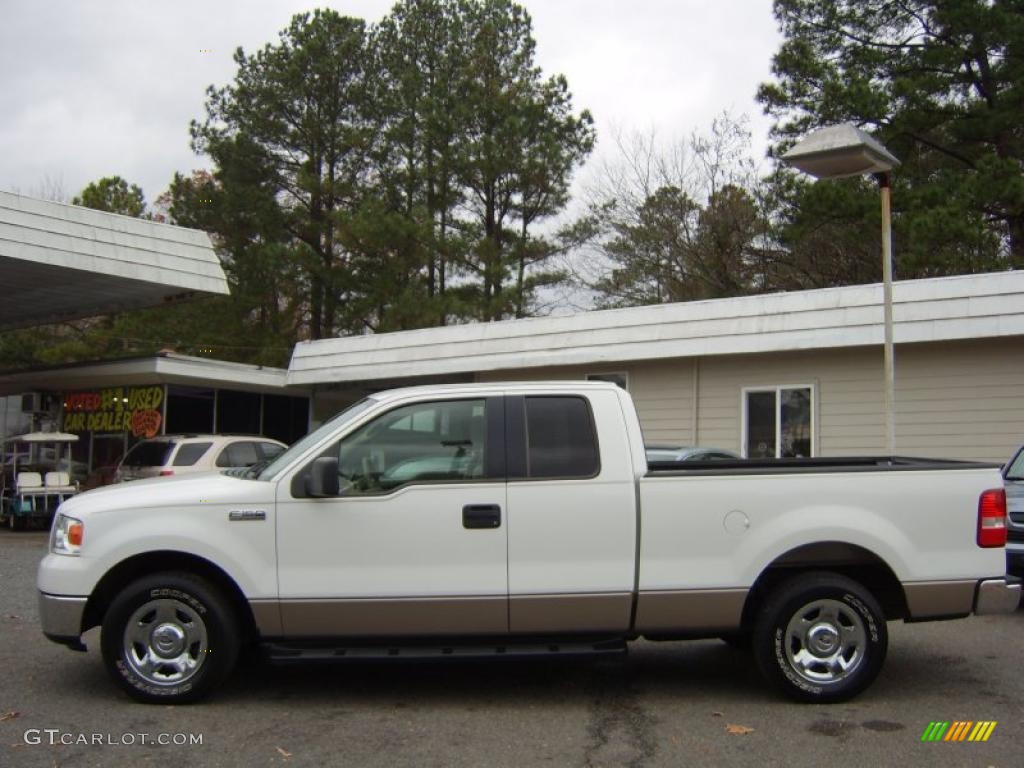 2006 F150 XLT SuperCab - Oxford White / Tan photo #8