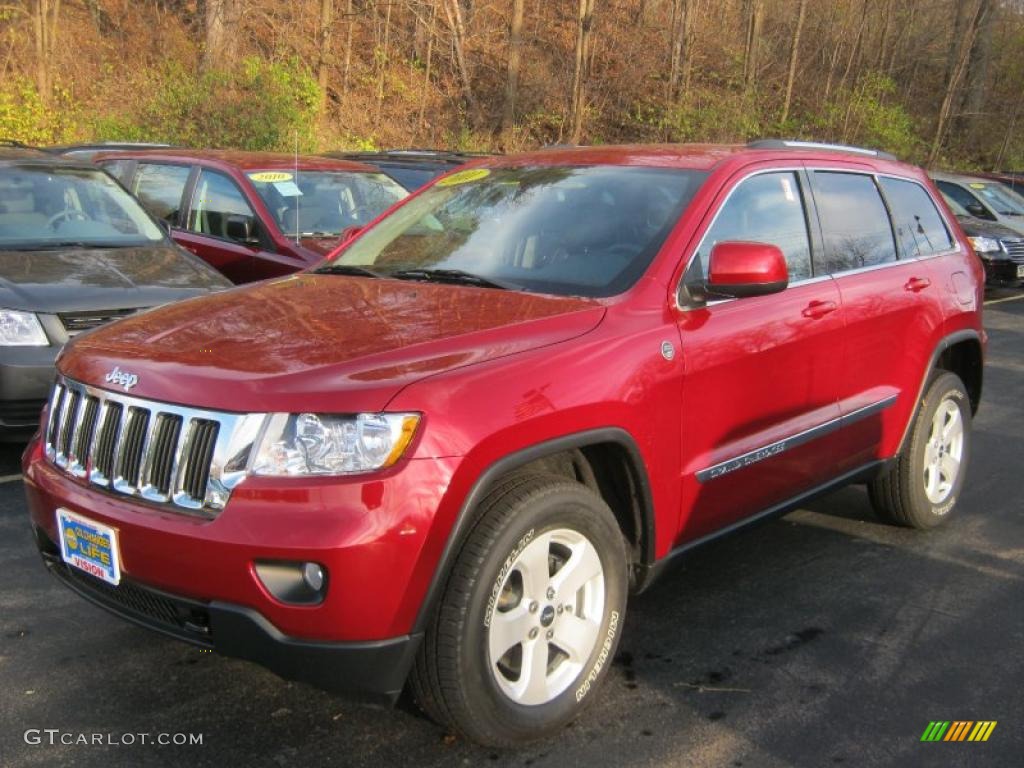 2011 Grand Cherokee Laredo X Package 4x4 - Inferno Red Crystal Pearl / Black photo #1