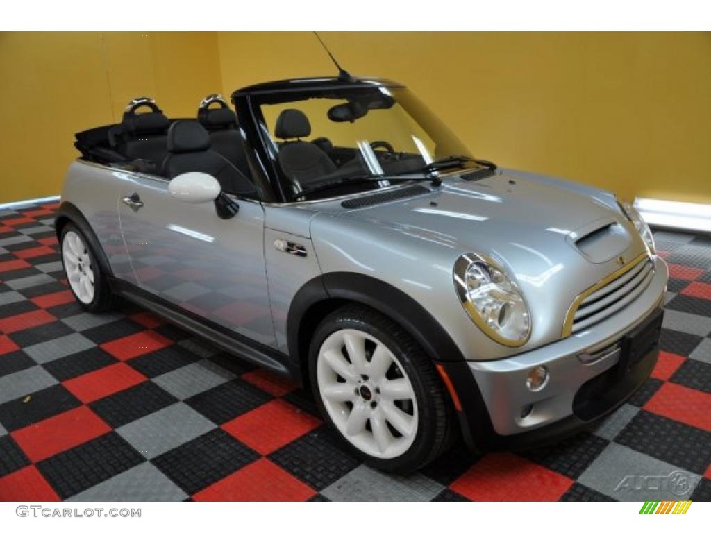 2005 Cooper S Convertible - Pure Silver Metallic / Panther Black photo #1