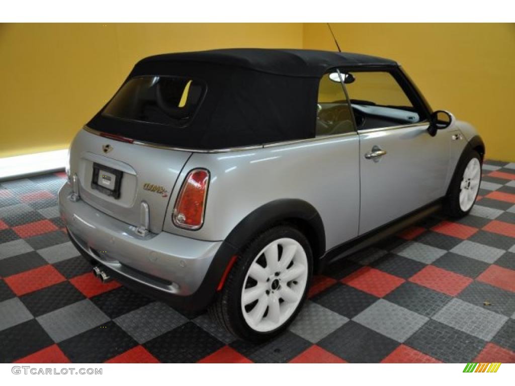 2005 Cooper S Convertible - Pure Silver Metallic / Panther Black photo #7