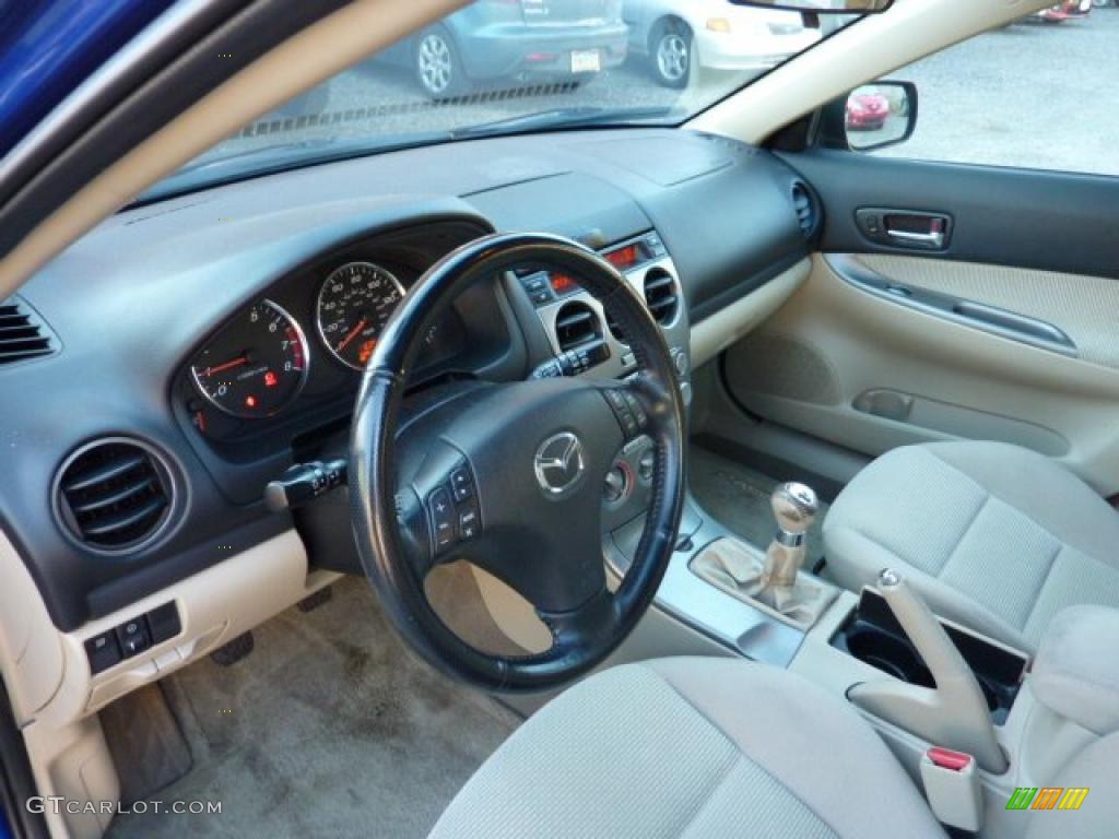 Beige Interior 2005 Mazda Mazda6 I Sport Hatchback Photo