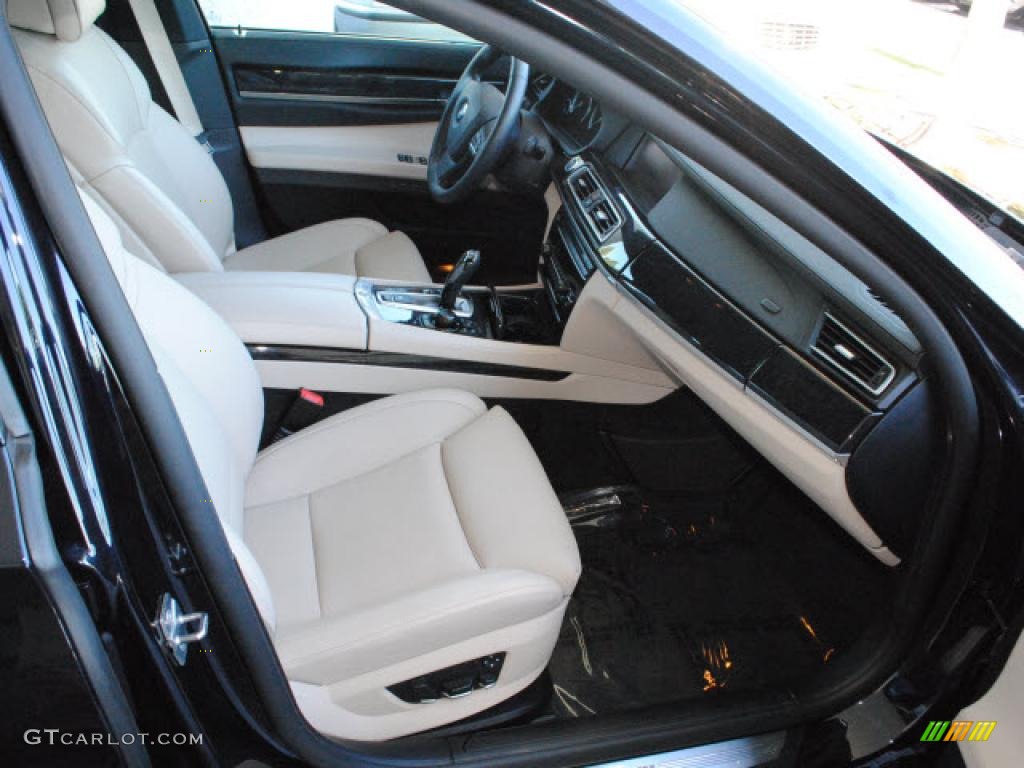 Oyster/Black Interior 2011 BMW 7 Series 750i xDrive Sedan Photo #40805231