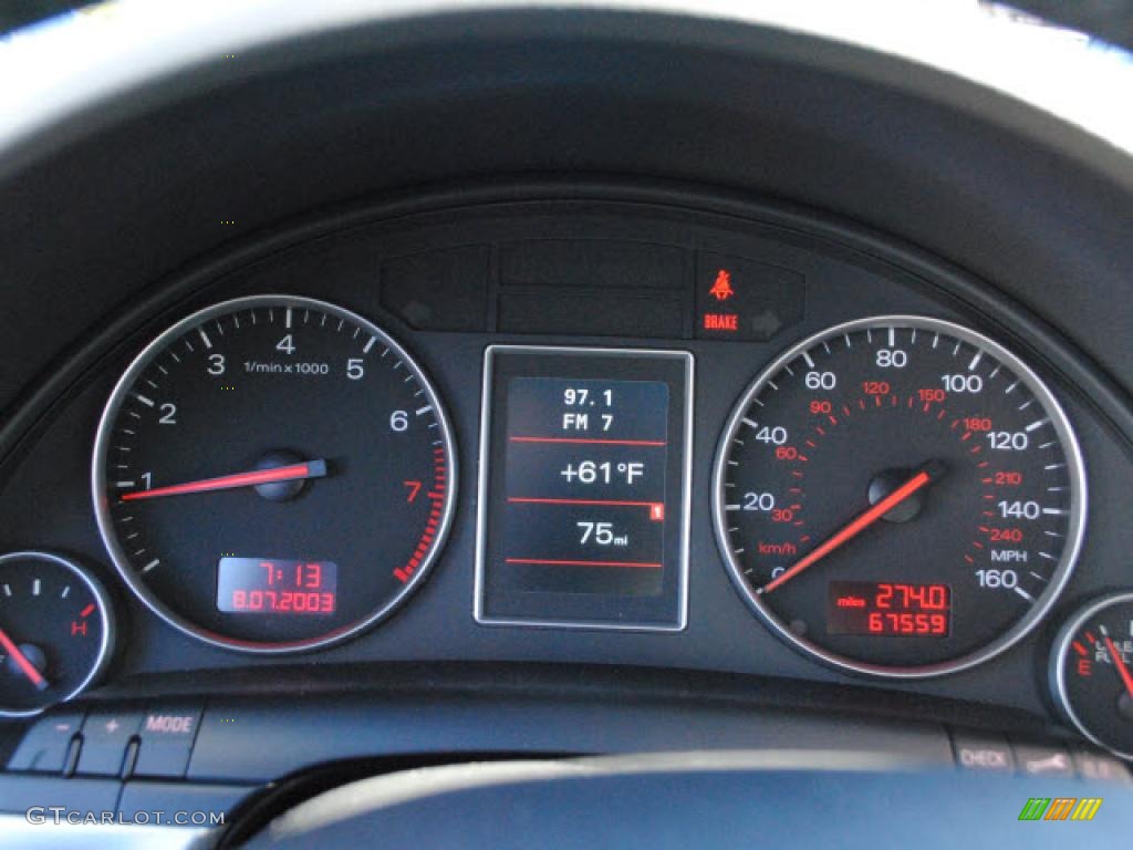 2004 Audi A4 3.0 quattro Sedan Gauges Photo #40805895