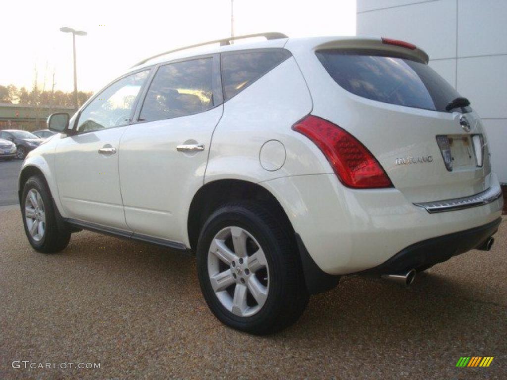 2007 Murano S AWD - Glacier Pearl White / Cafe Latte photo #4