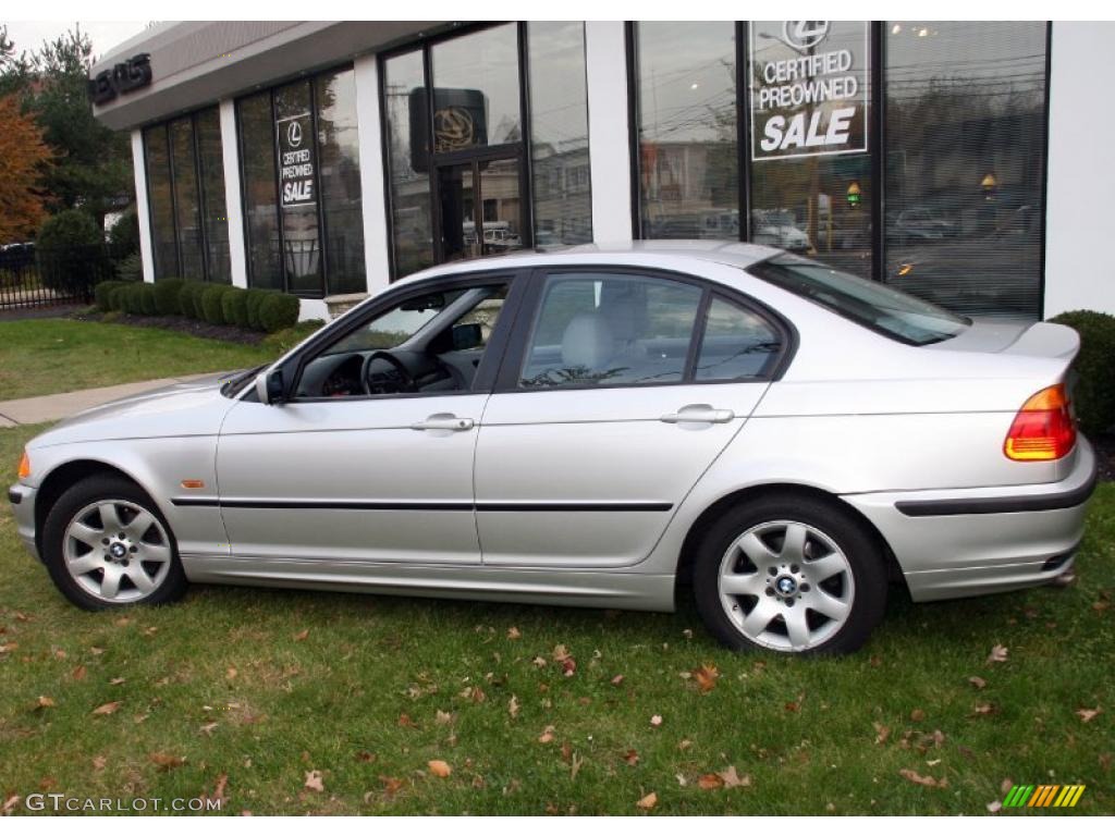 2001 3 Series 325i Sedan - Titanium Silver Metallic / Grey photo #9